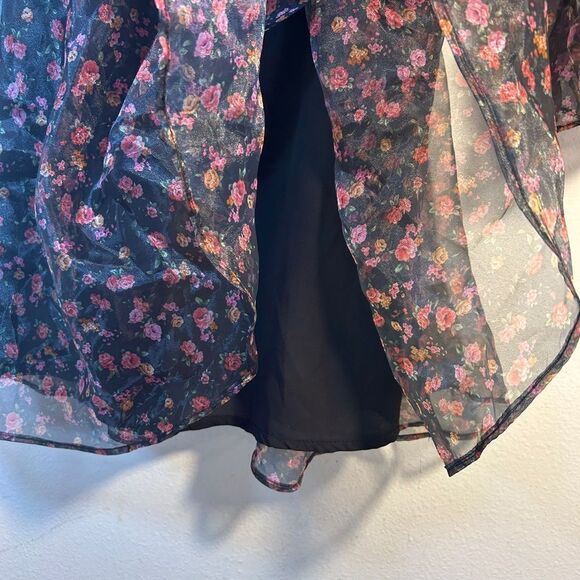 BUDDY LOVE LADIES DRESS SMALL PINK BLACK babydoll PUFF PARTY MINI date night - Picture 6 of 12